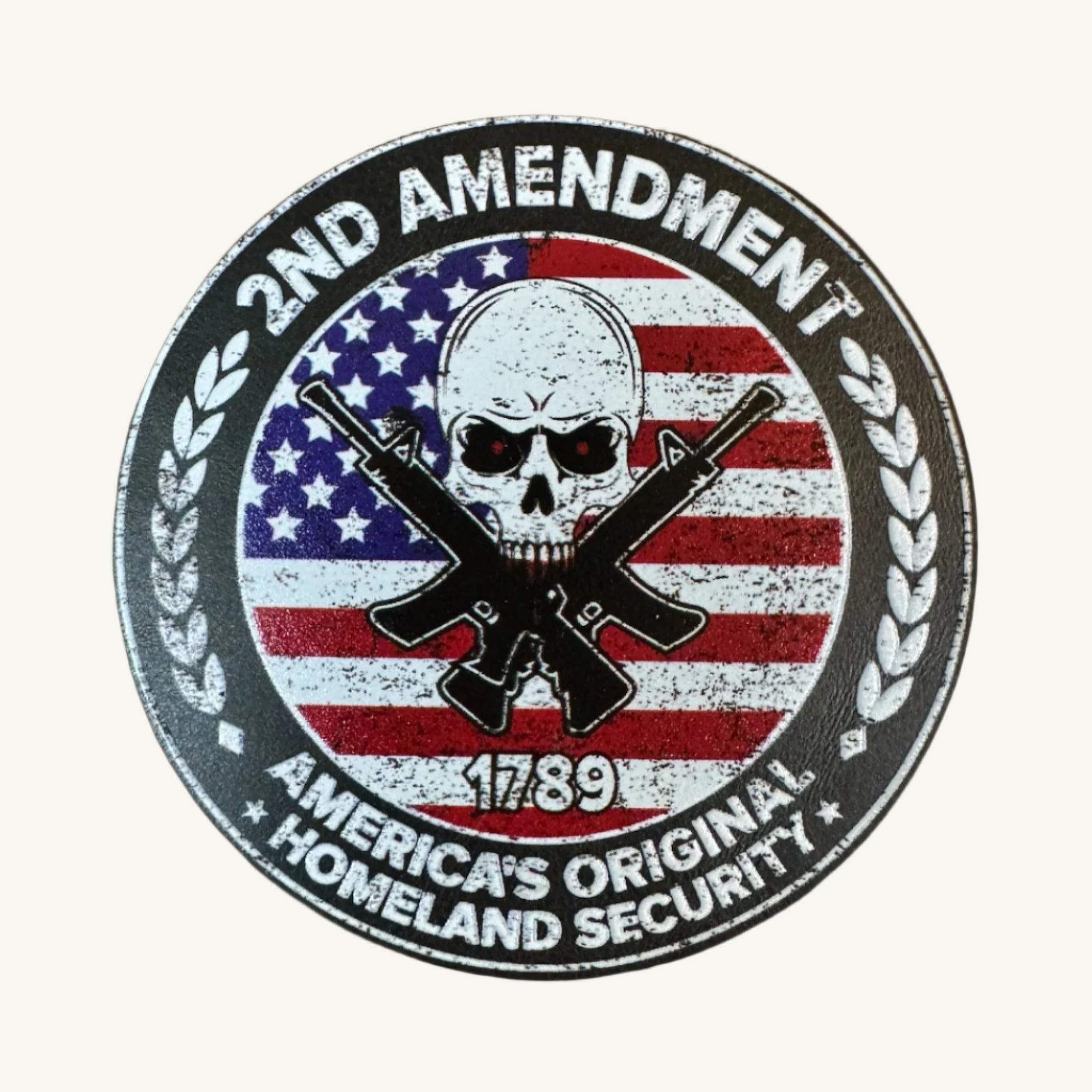 2nd Amendment America's Original Homeland Security UV Printed Leatherette Patch