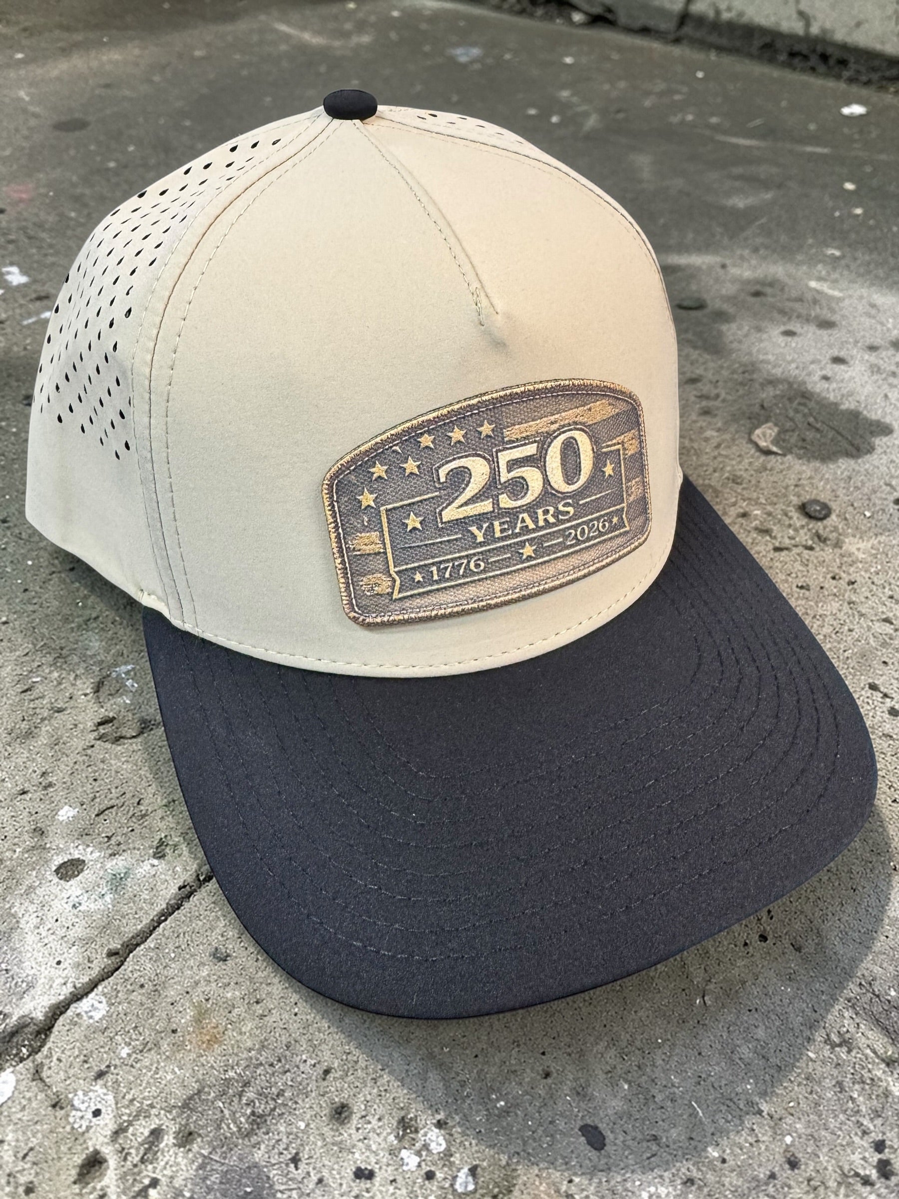 America 250 Custom Patch Hats | Textured UV Printed ProWeave Leatherette Patches