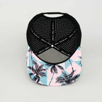 White Palm Tree Performance Hat – Black Back