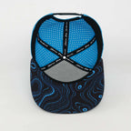 Blue Topographic Performance Hat – Blue Back