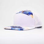 White & Blue Marble Performance Hat – White Back
