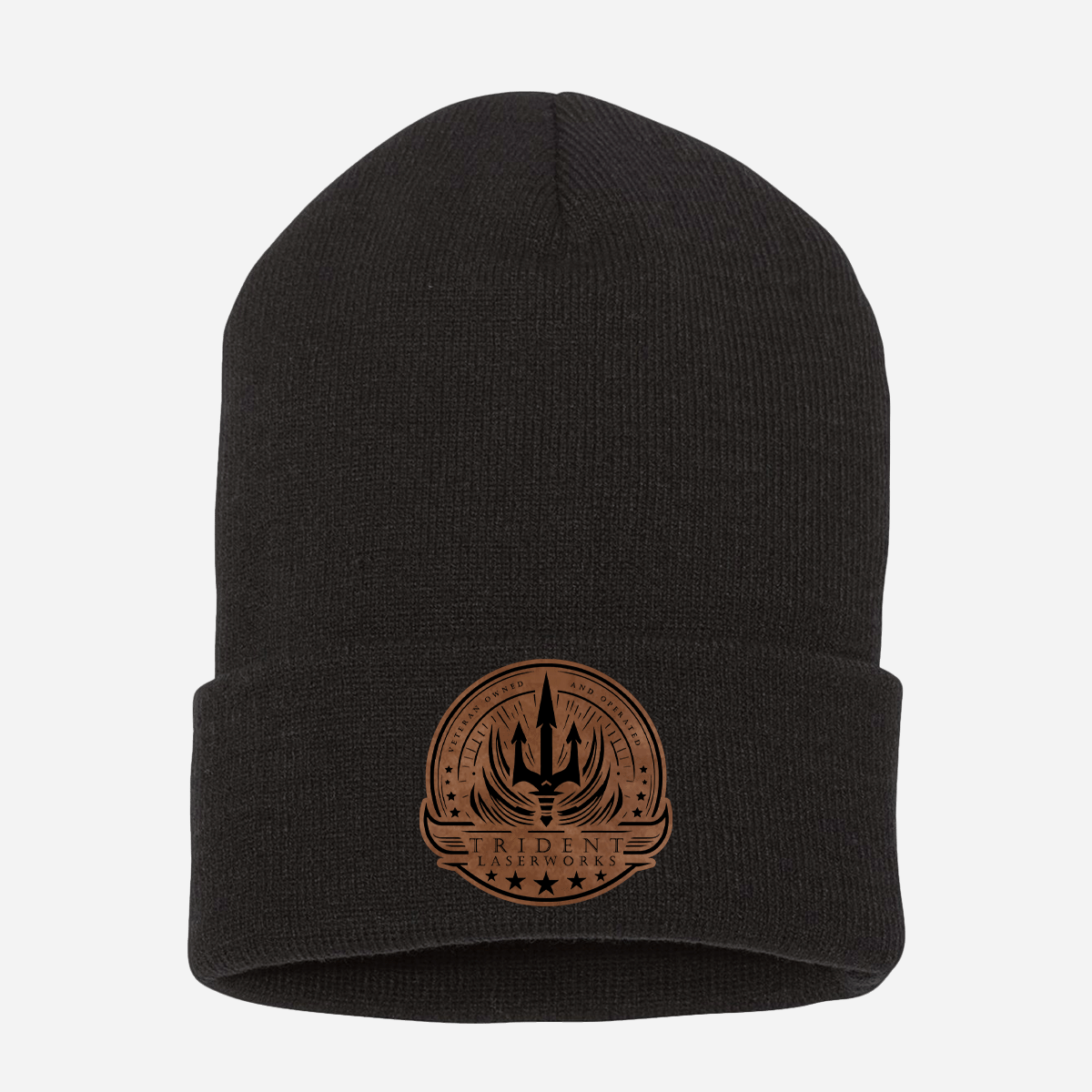 Custom Leatherette Patch Winter Beanies