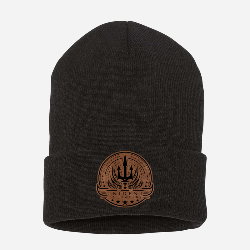 Custom Leatherette Patch Winter Beanies