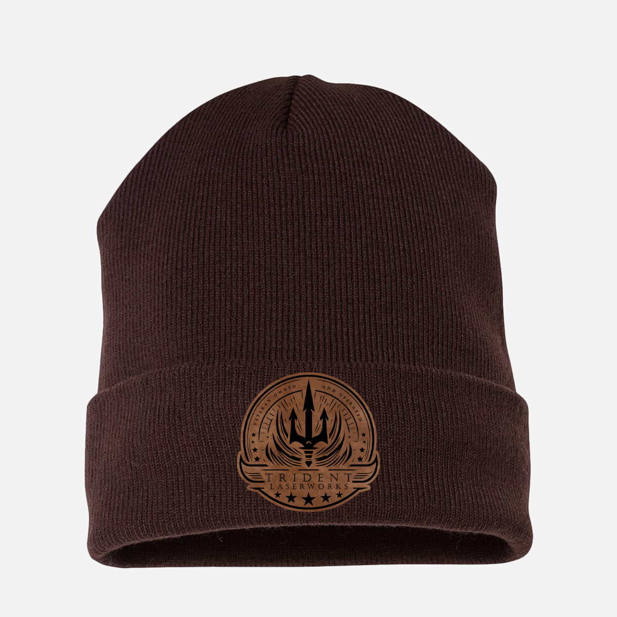 Custom Leatherette Patch Winter Beanies