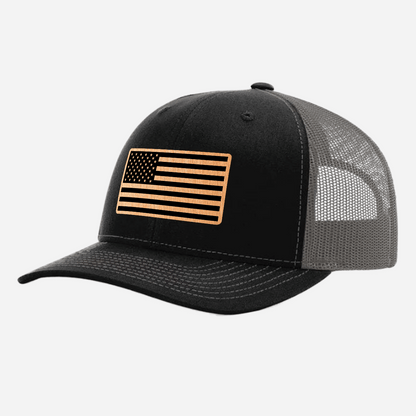 US Flag Brushed Copper Patch Hat