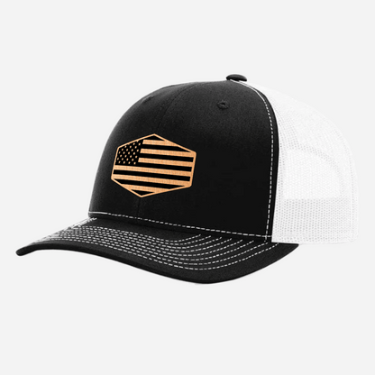 US Flag Brushed Copper Patch Hat