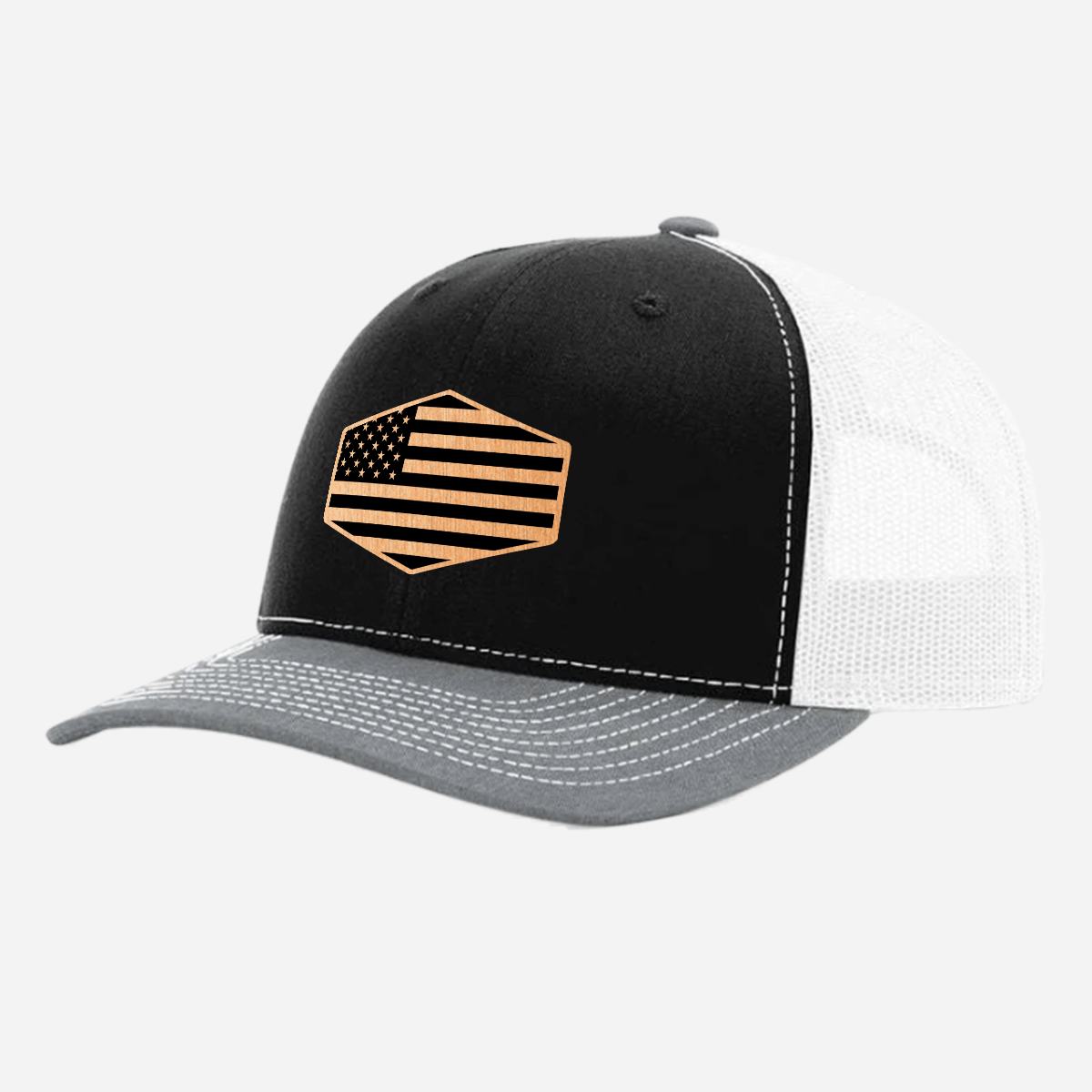 US Flag Brushed Copper Patch Hat