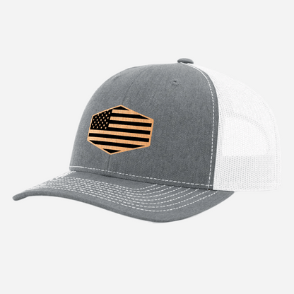 US Flag Brushed Copper Patch Hat