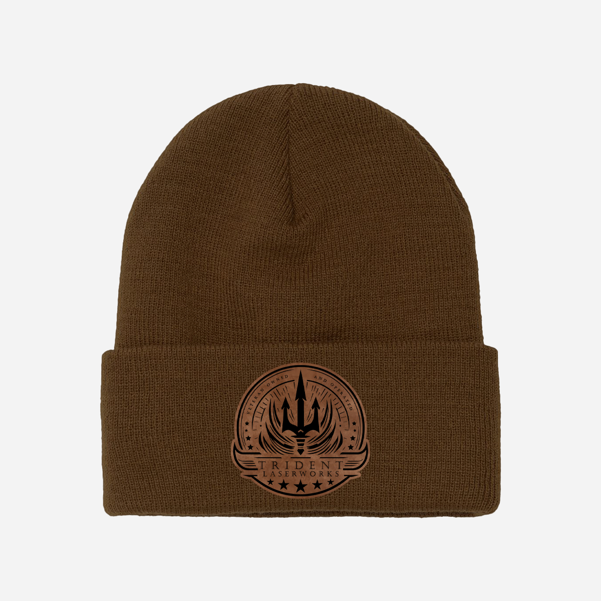 Custom Leatherette Patch Winter Beanies