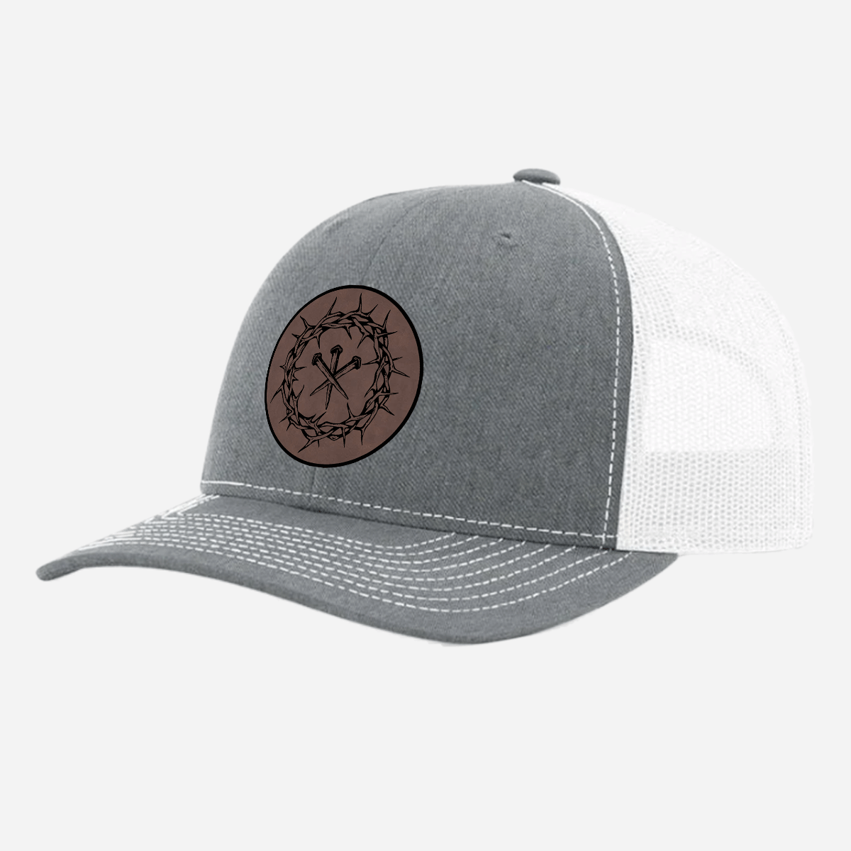 Crown of Thorns/Nails Leatherette Patch Hat
