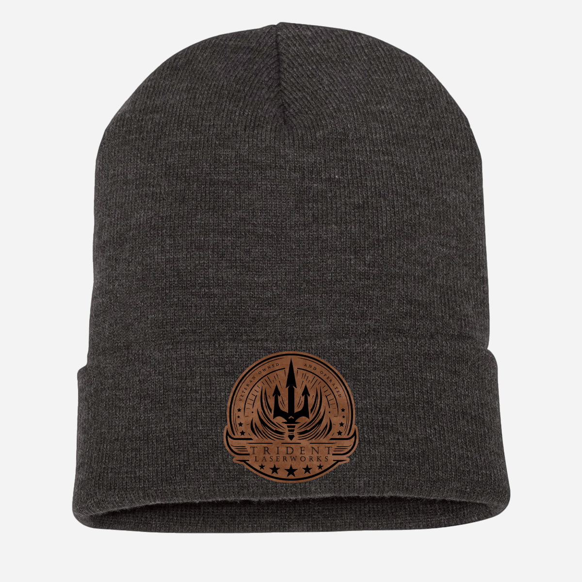 Custom Leatherette Patch Winter Beanies