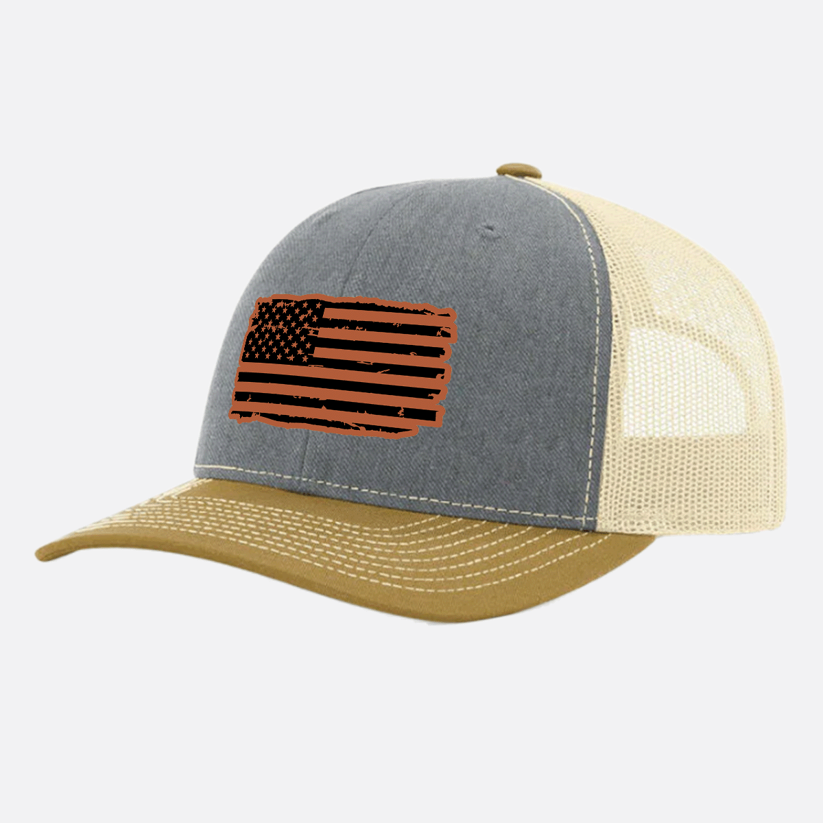 Distressed American Flag Trucker Hat