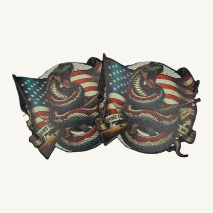 Don't Tread on Me Gadsden Snake UV Printed Leatherette Patch
