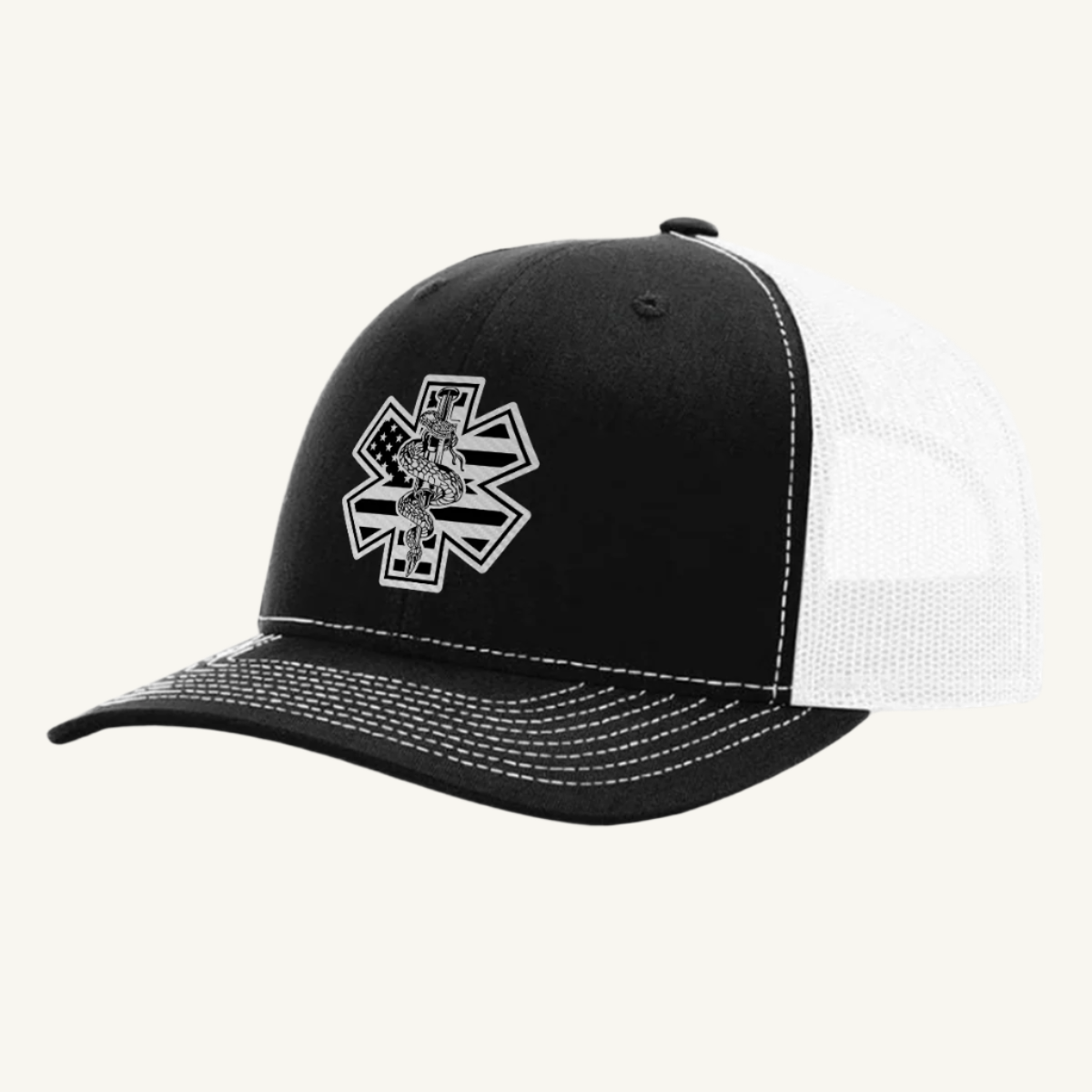 EMS Star of Life/Flag Trucker Hat