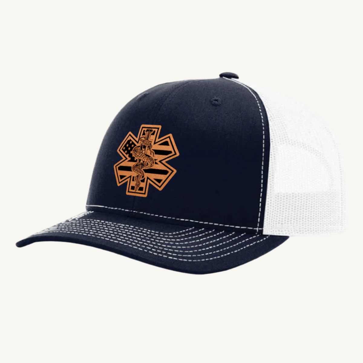 EMS Star of Life/Flag Trucker Hat