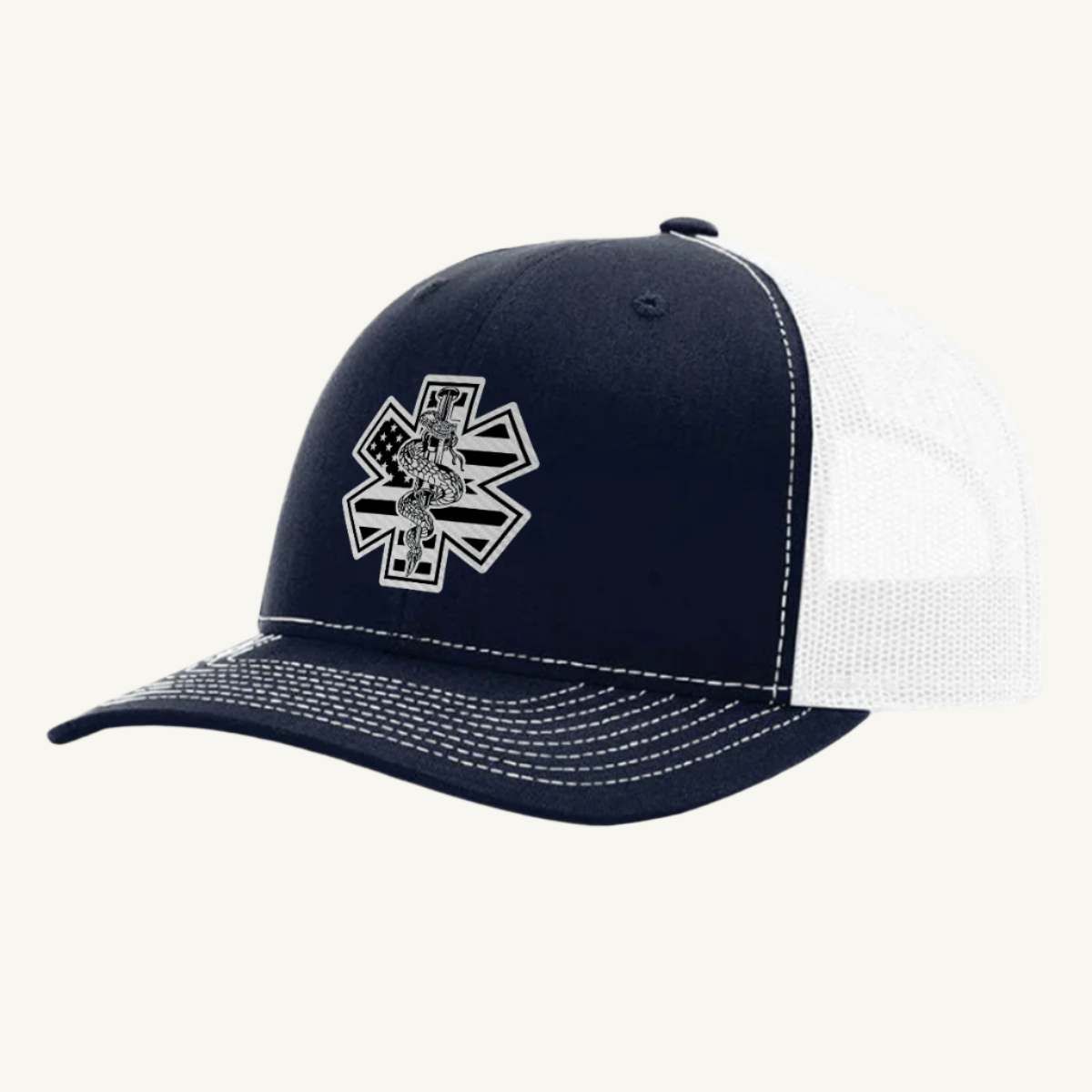 EMS Star of Life/Flag Trucker Hat