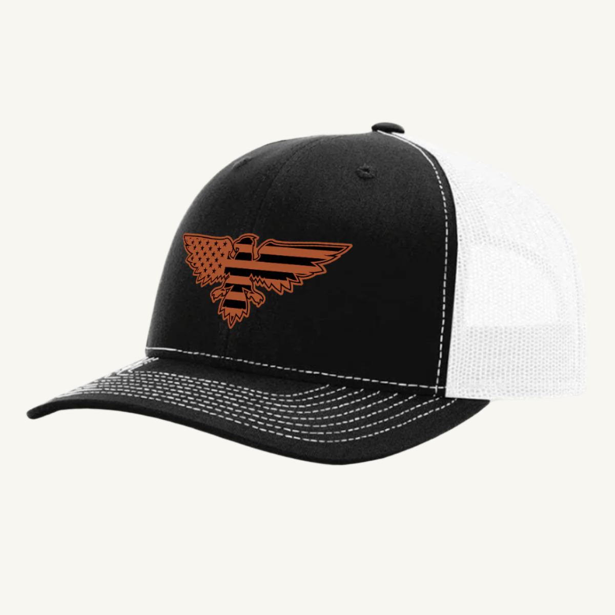Eagle Shaped American Flag Trucker Hat