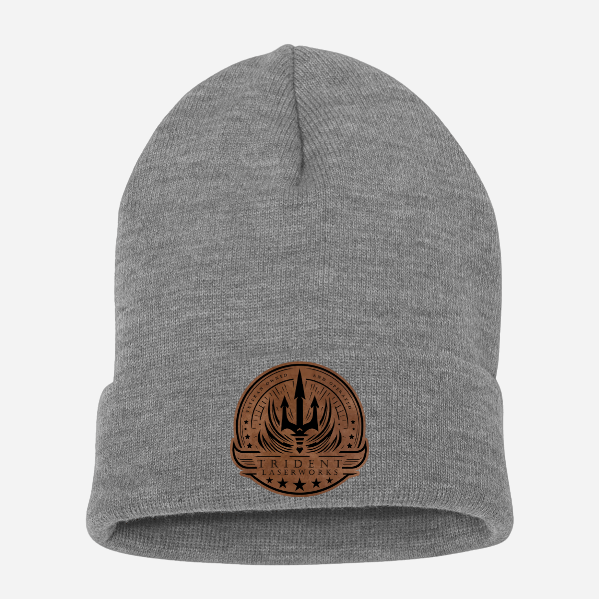 Custom Leatherette Patch Winter Beanies