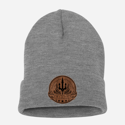 Custom Leatherette Patch Winter Beanies