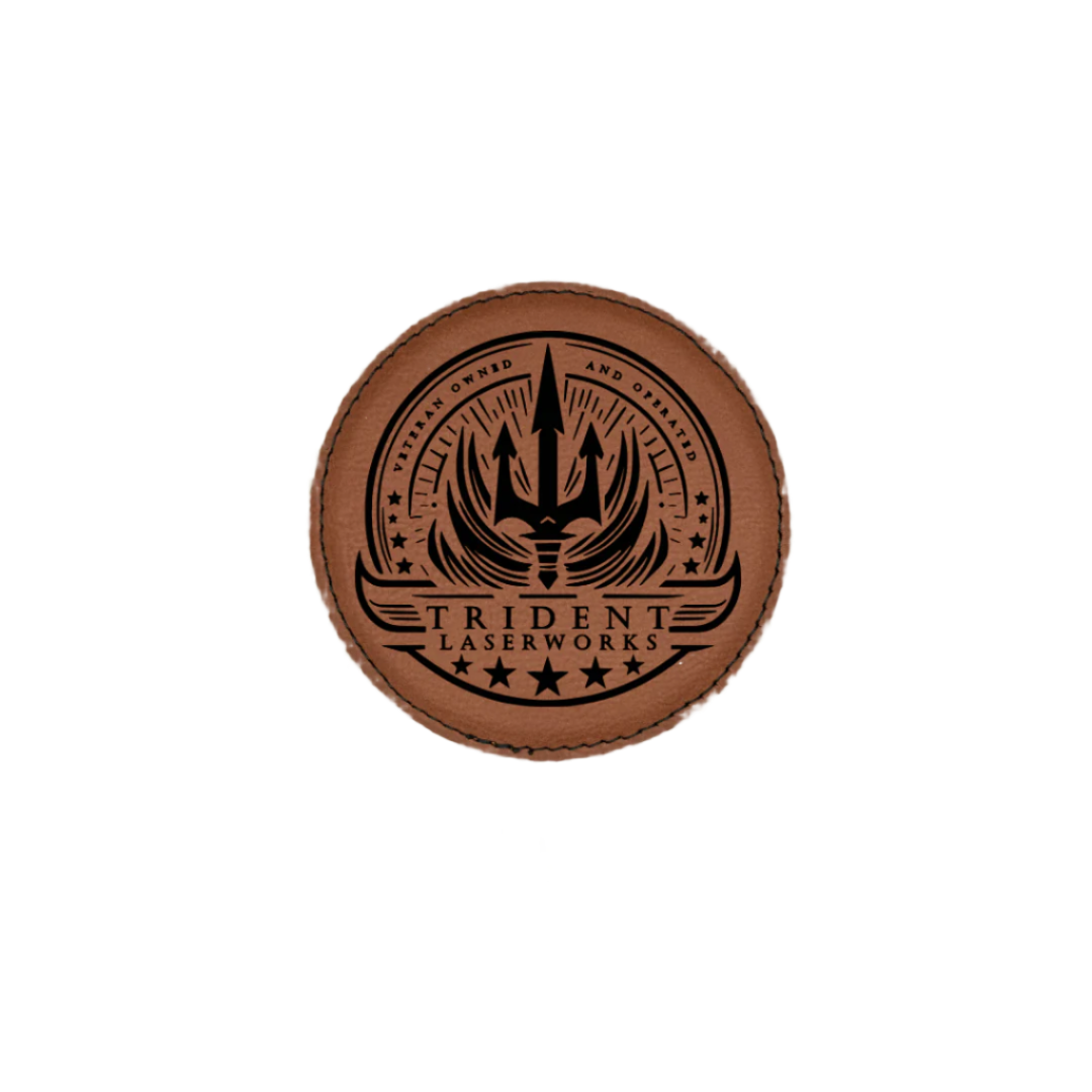 Branded Leatherette Coasters - Trident LaserWorks