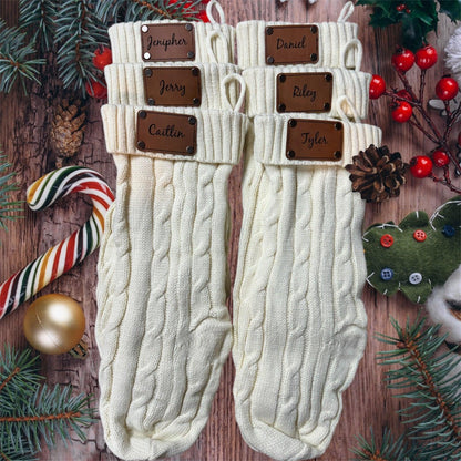 Leatherette Patch Christmas Stockings - Trident LaserWorks