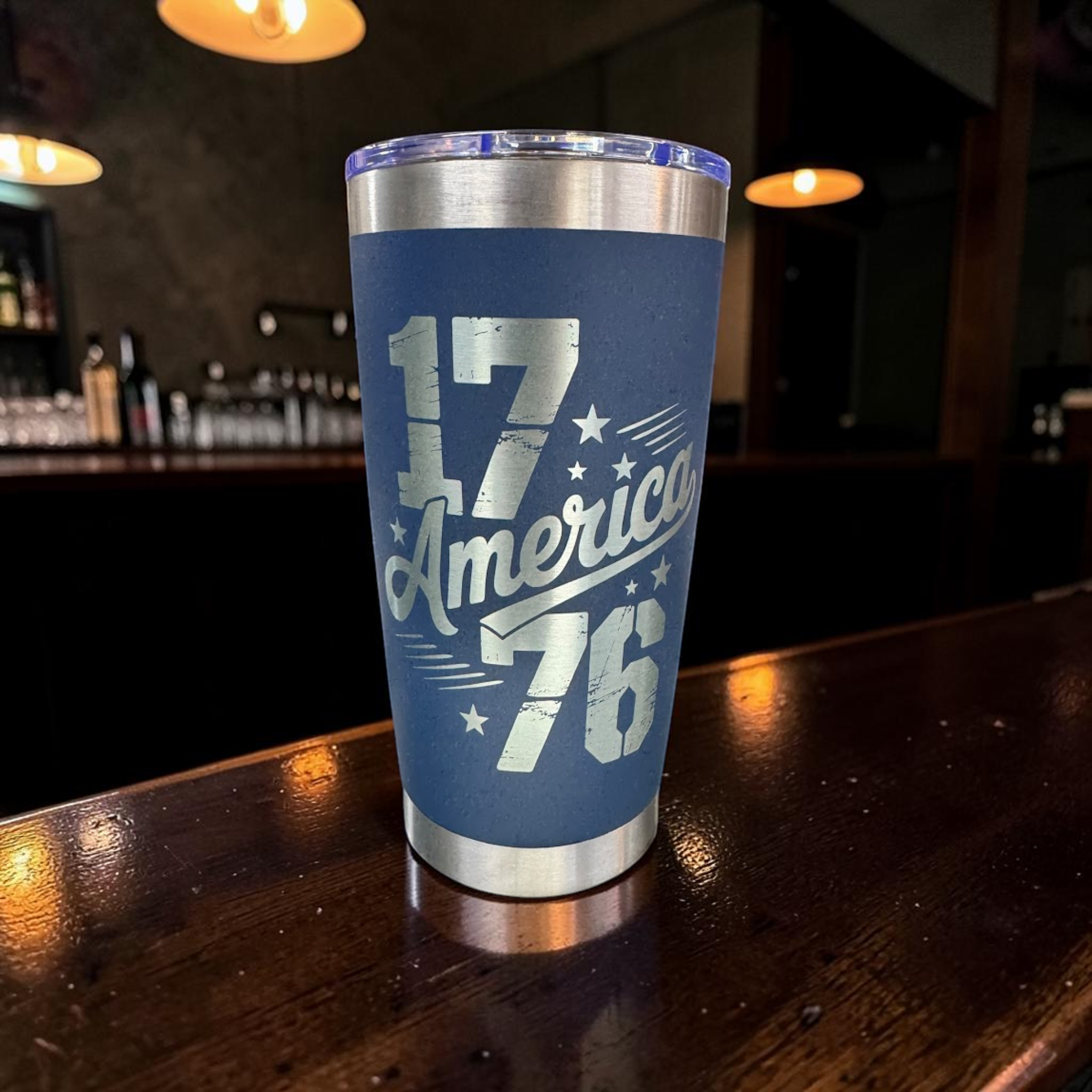 America 1776 | Laser Engraved Patriotic Tumbler | 20oz Stainless Steel