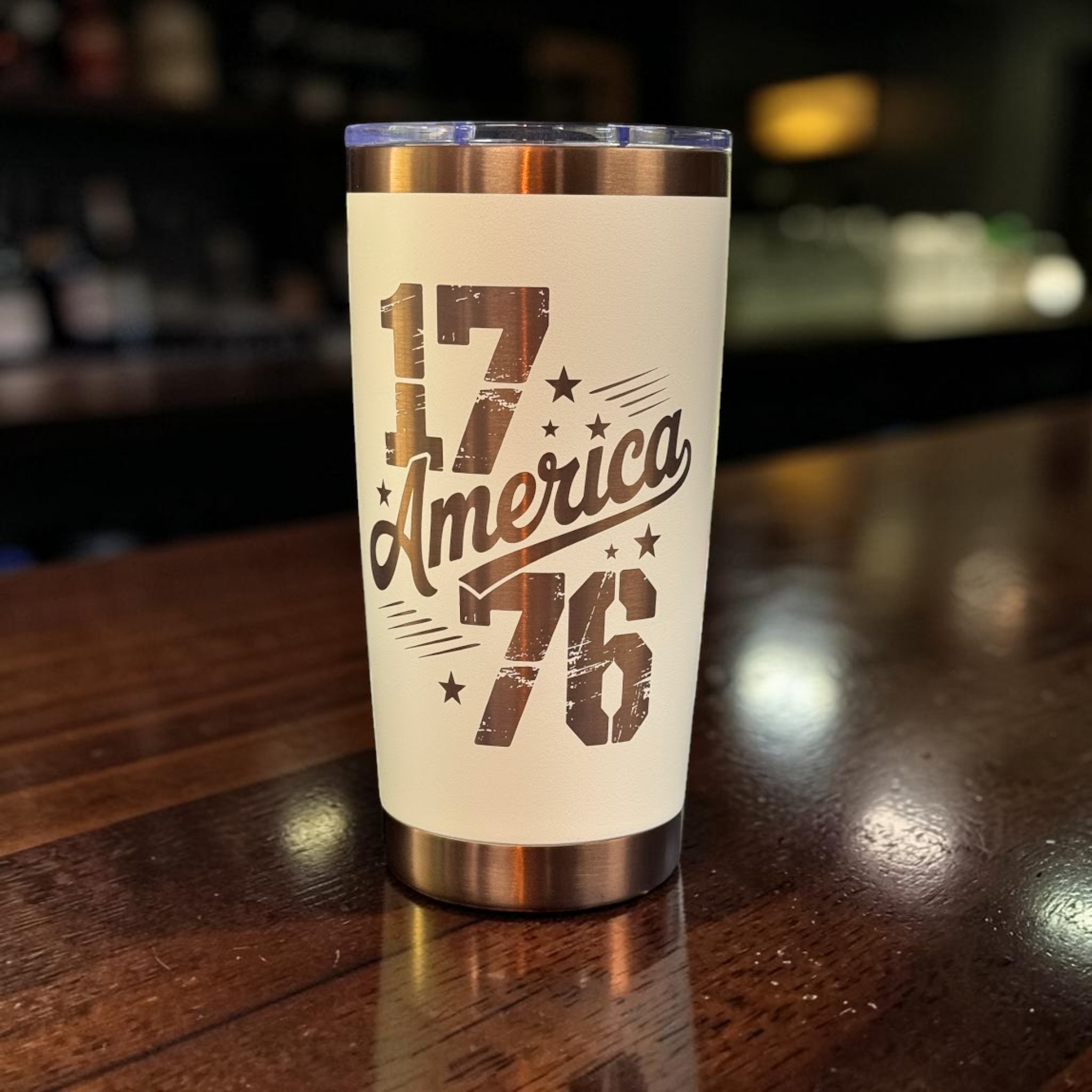 America 1776 | Laser Engraved Patriotic Tumbler | 20oz Stainless Steel