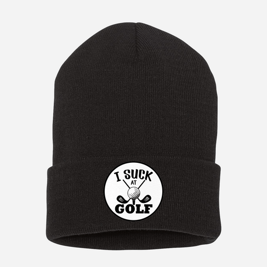 I Suck at Golf Winter Beanie