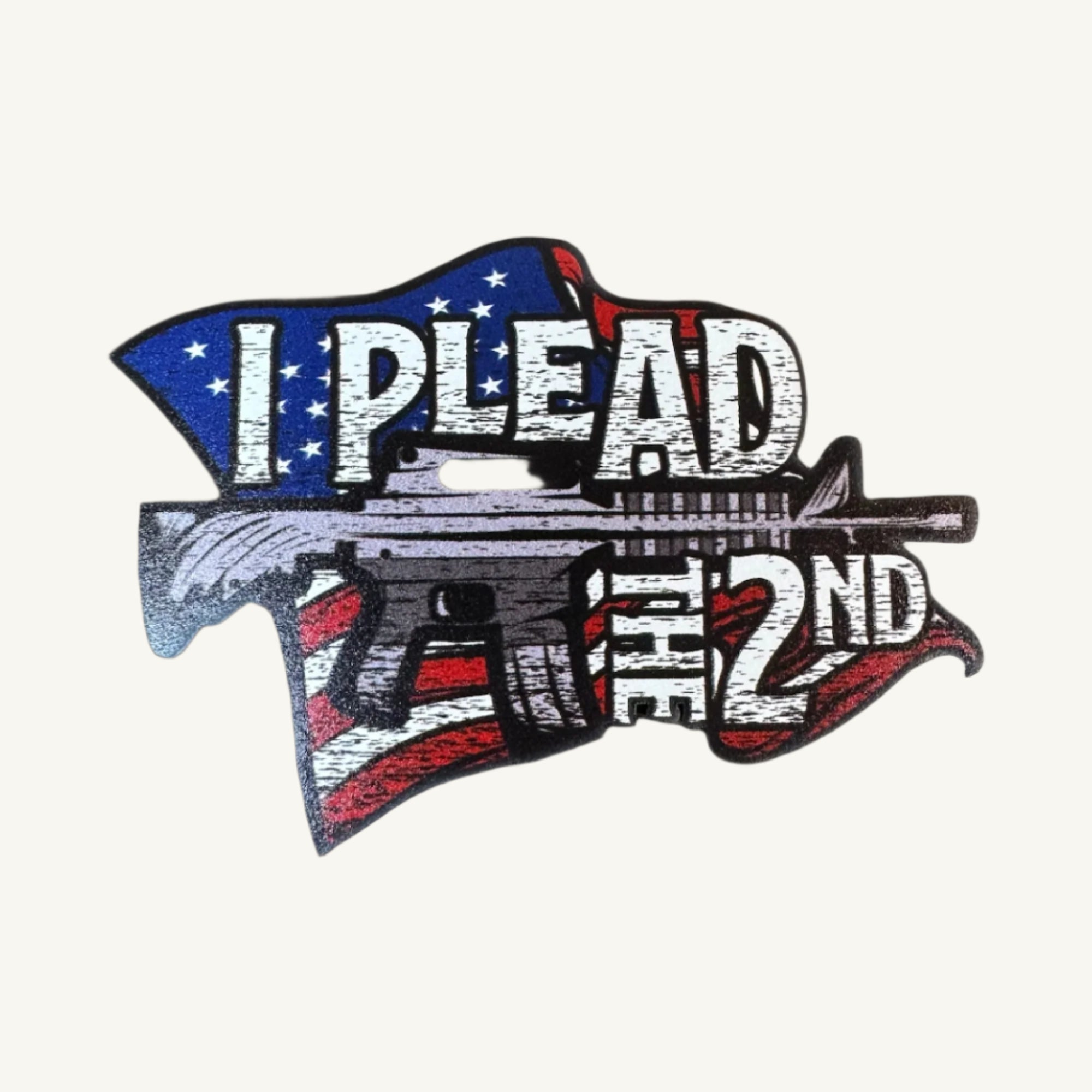 I Plead the 2nd American Flag UV Printed Leatherette Patch