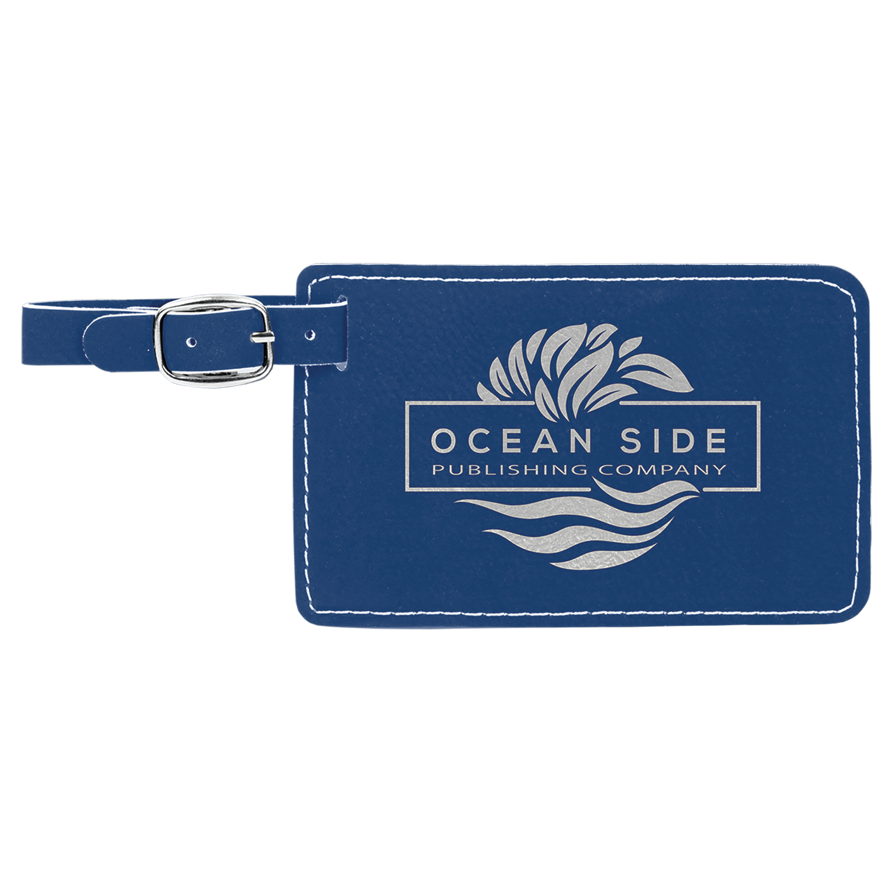 Laser engraved leatherette luggage tags