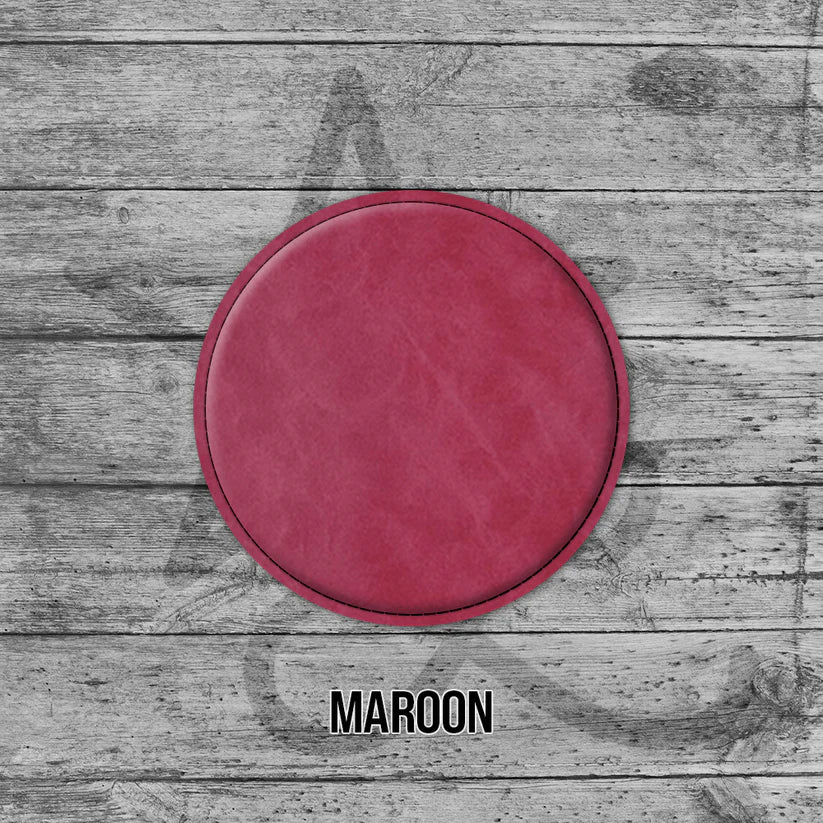 6 Pack of Branded Leatherette Coasters