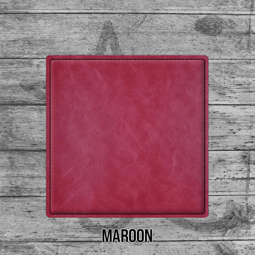 6 Pack of Branded Leatherette Coasters