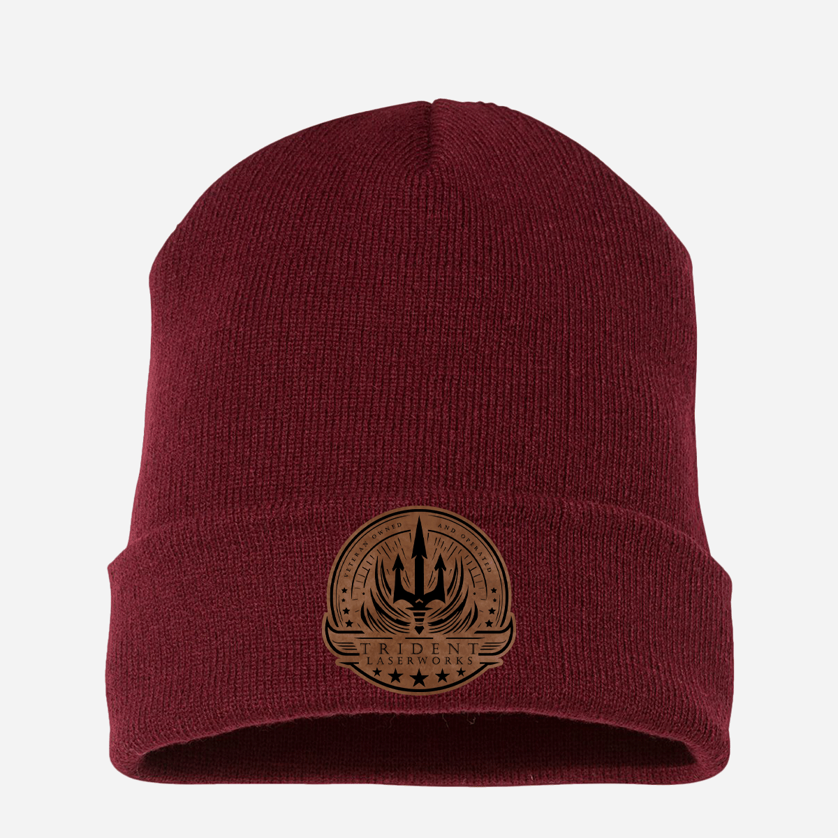 Custom Leatherette Patch Winter Beanies