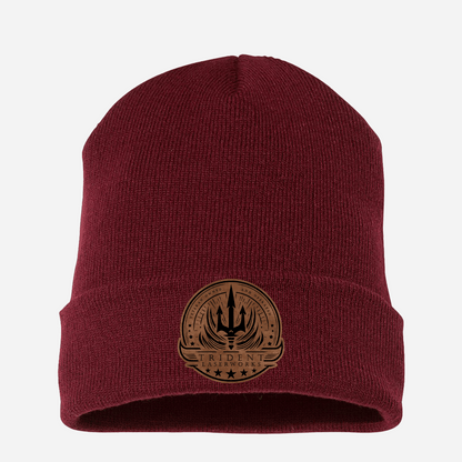 Custom Leatherette Patch Winter Beanies – Trident LaserWorks