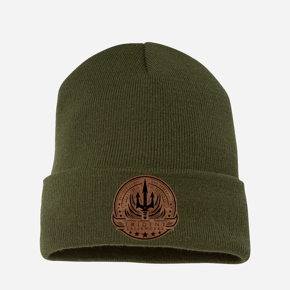 Custom Leatherette Patch Winter Beanies