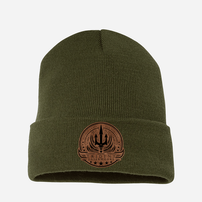 Custom Leatherette Patch Winter Beanies