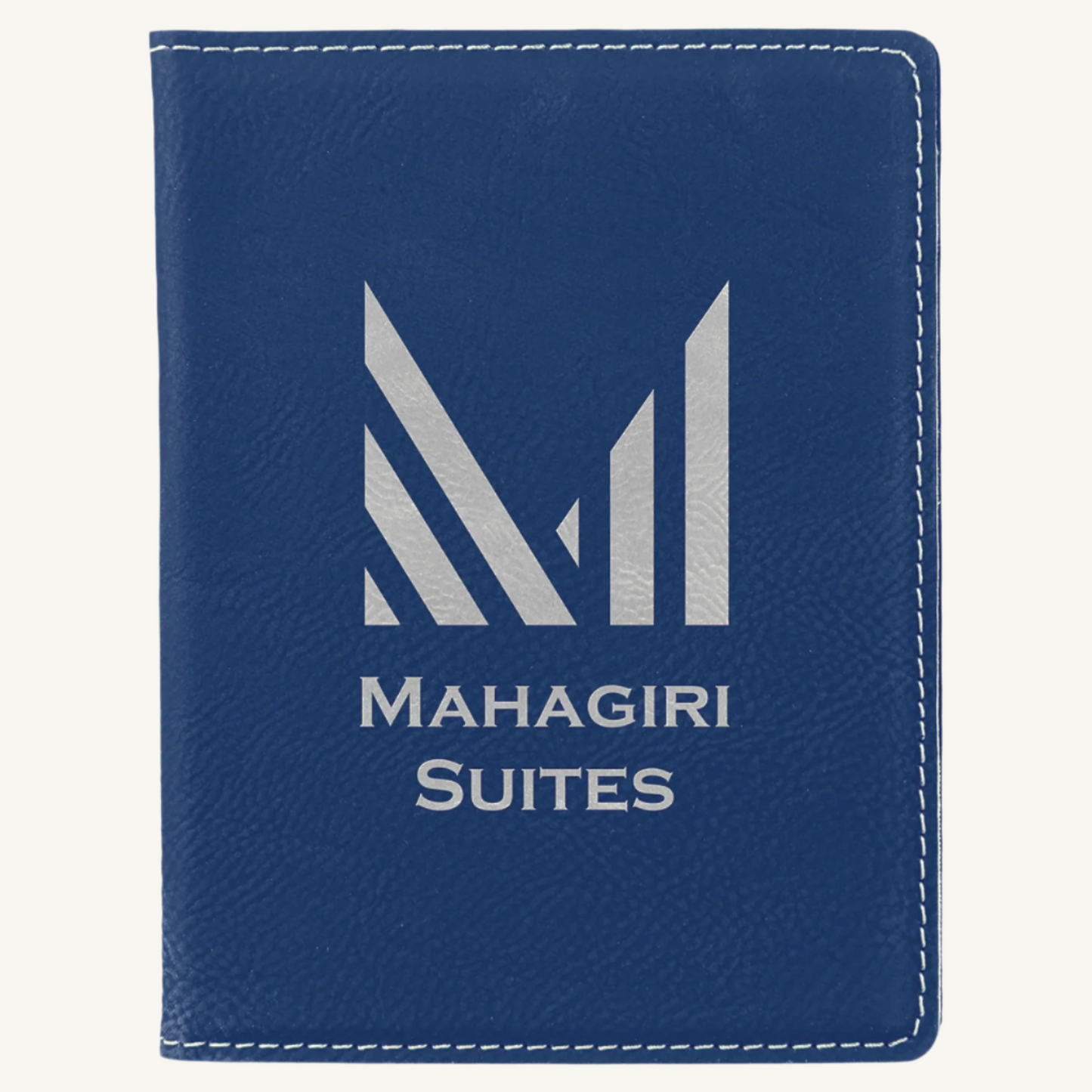 Laser engraved leatherette passport holder
