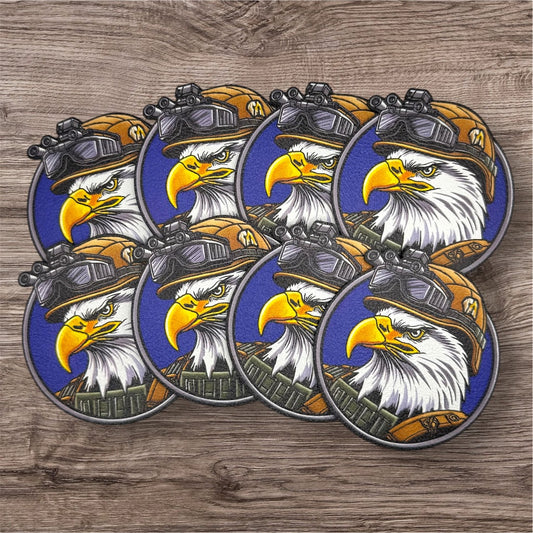 UV Printed Leatherette Patches - Bald Eagle Military Operator Designs
