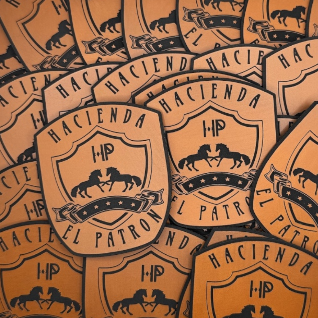 Laser Engraved NO-FOAM Leatherette Patches