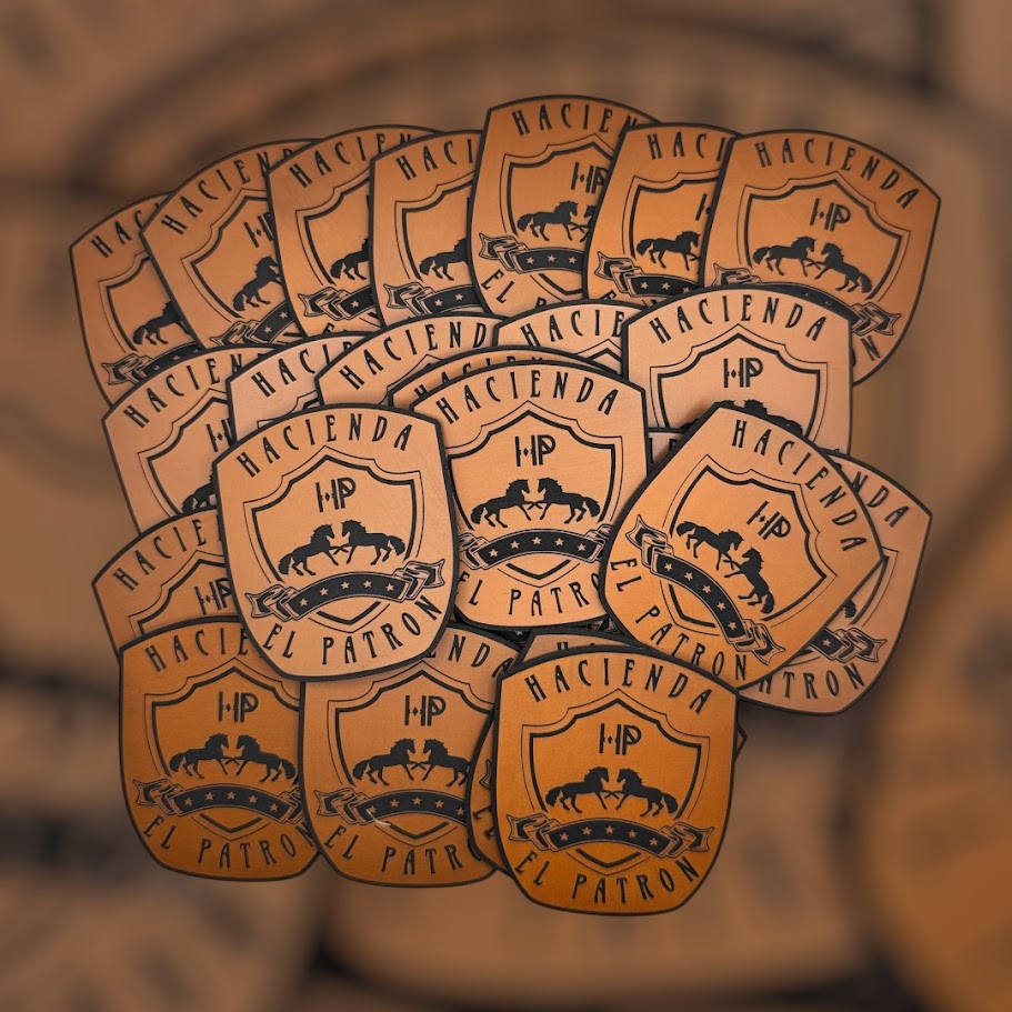 Laser Engraved Leatherette Patches