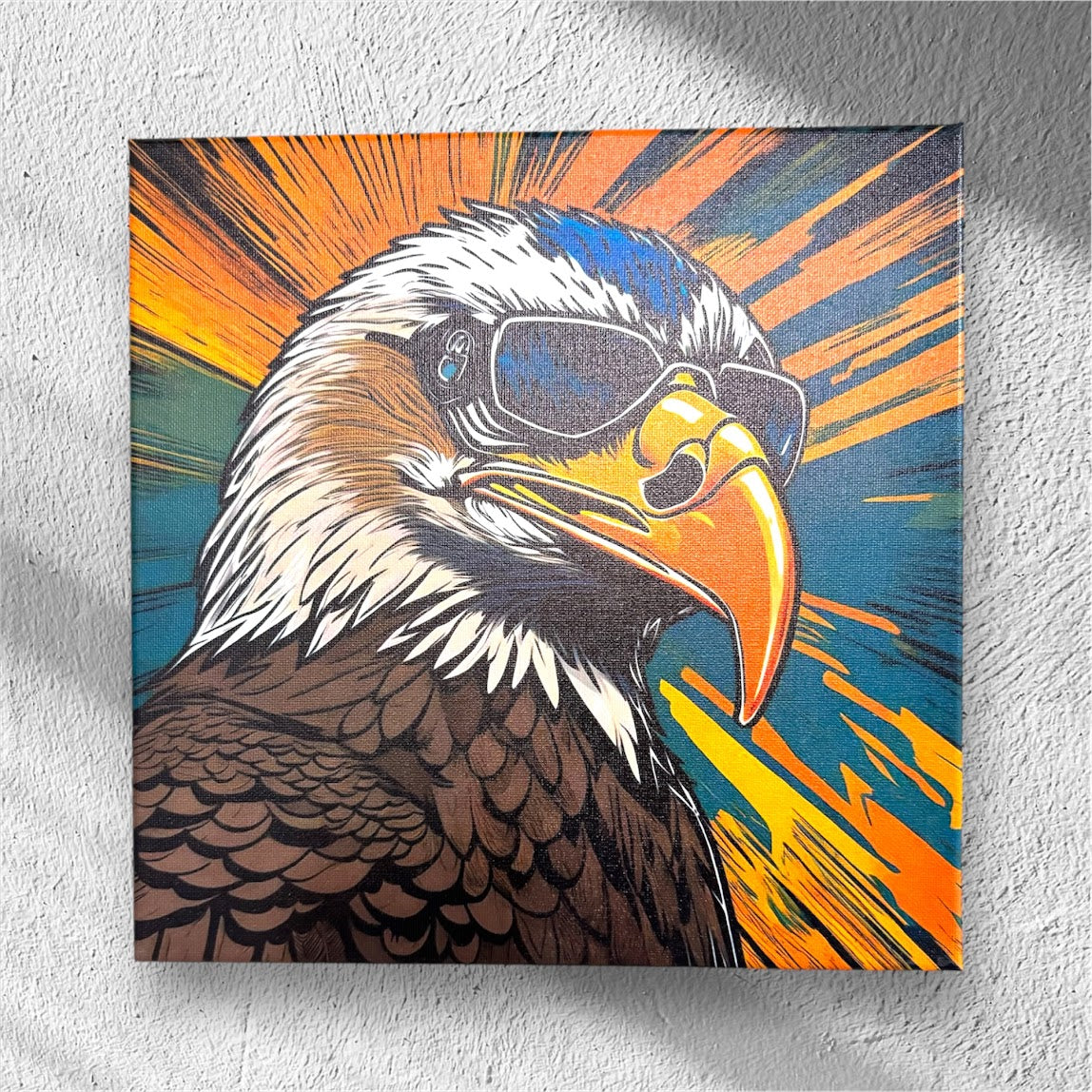 UV Printed Bald Eagle Art Canvas