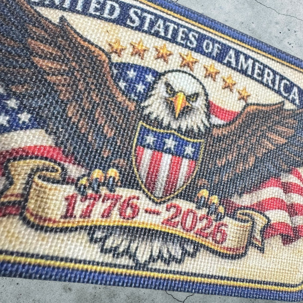 Custom UV Printed ProWeave Leatherette Hat Patches – Flexible Canvas-Texture Patch Option