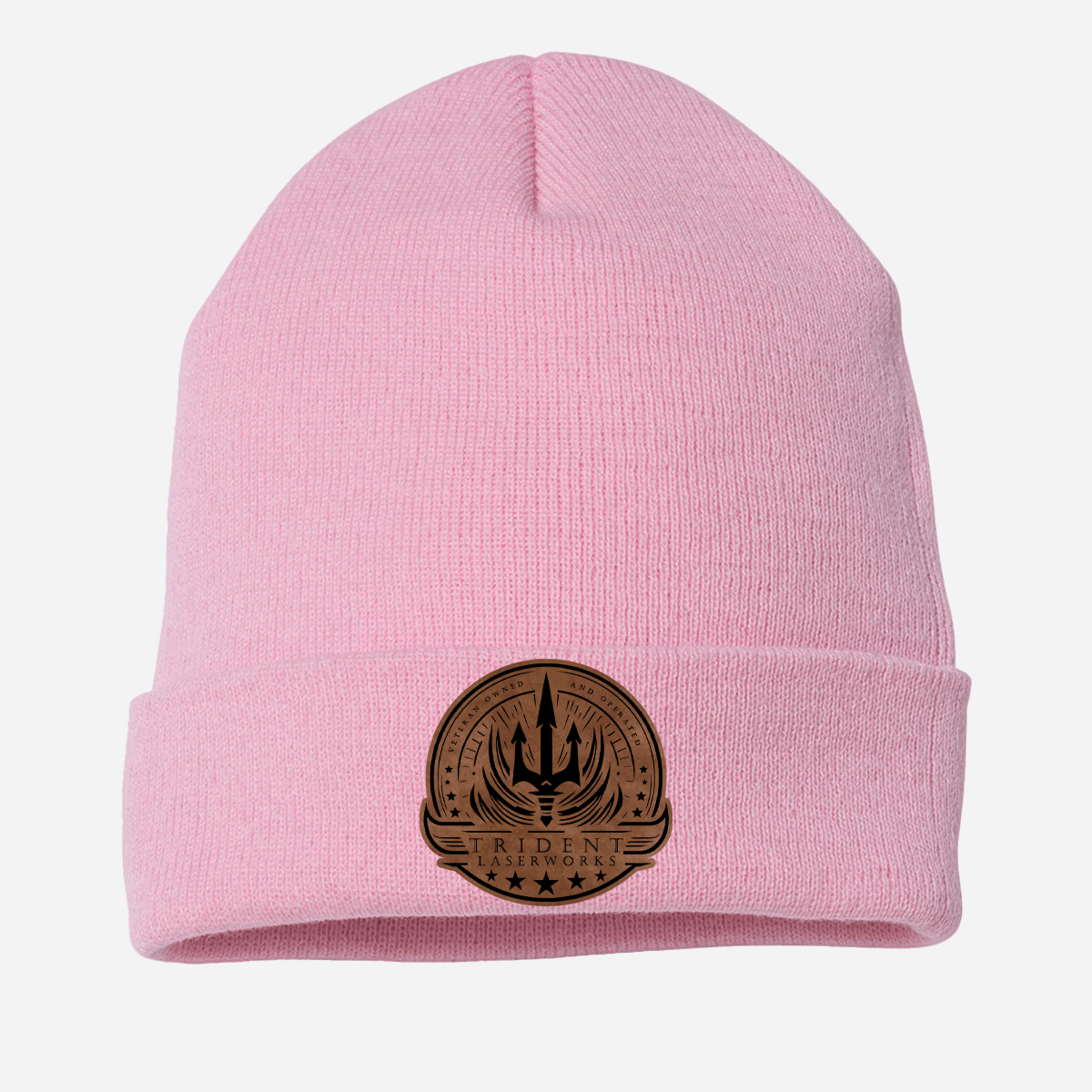 Custom Leatherette Patch Winter Beanies