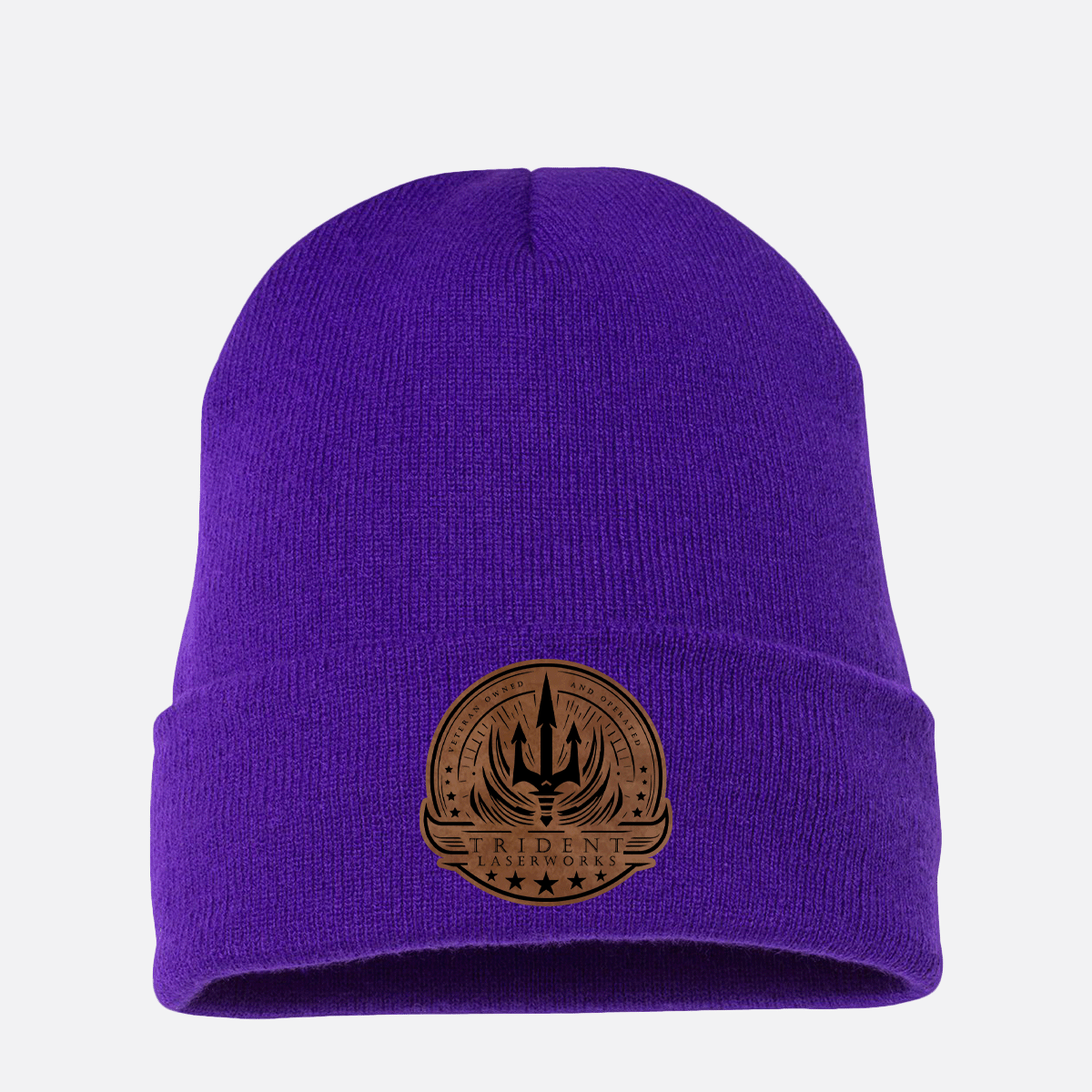 Custom Leatherette Patch Winter Beanies