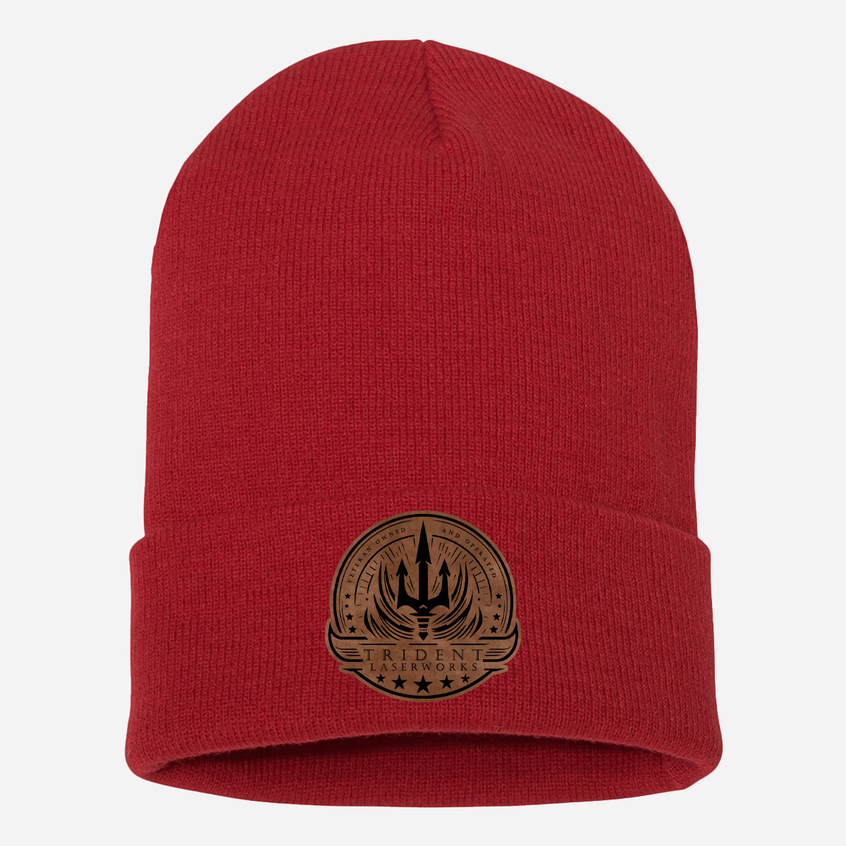 Custom Leatherette Patch Winter Beanies