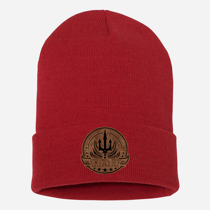 Custom Leatherette Patch Winter Beanies