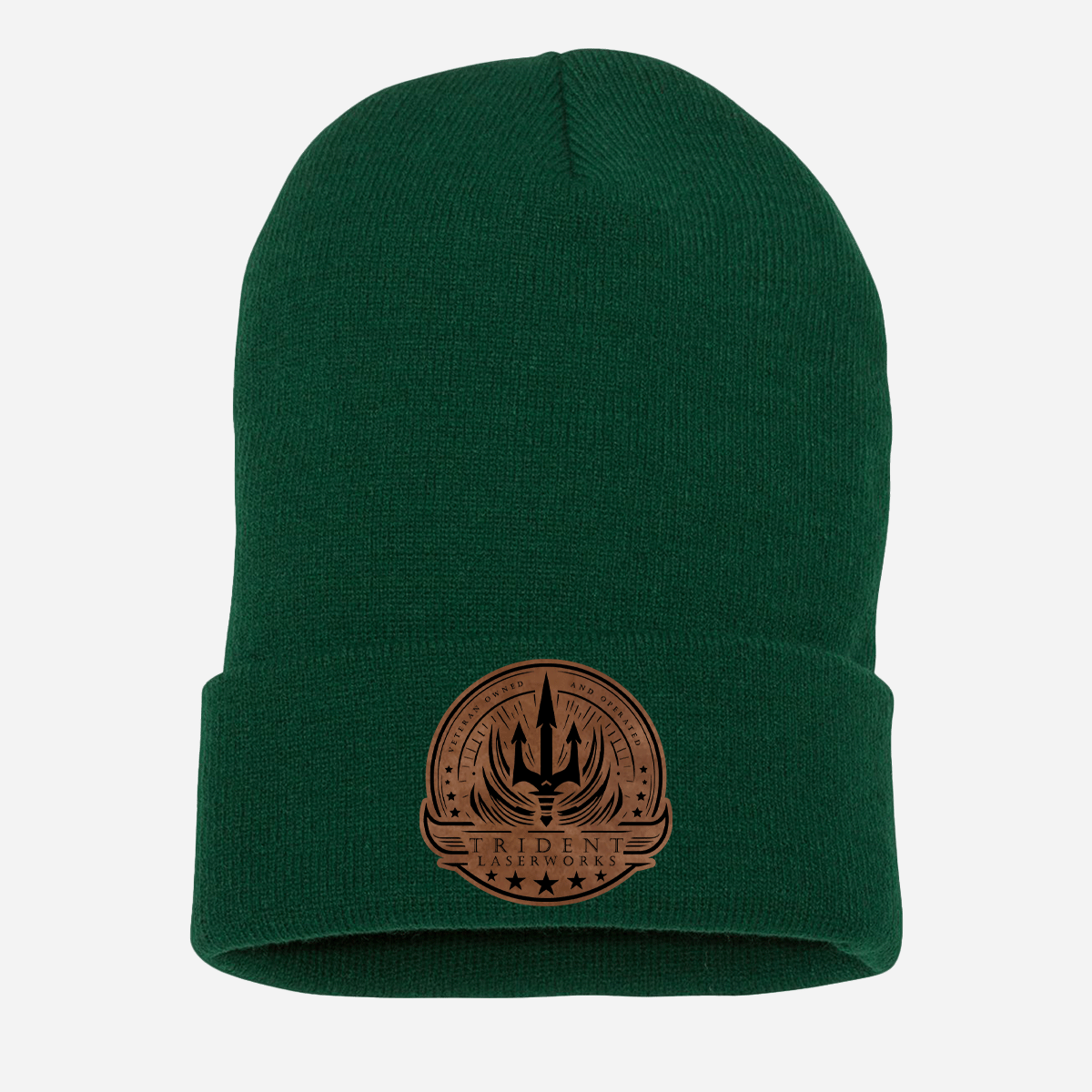 Custom Leatherette Patch Winter Beanies