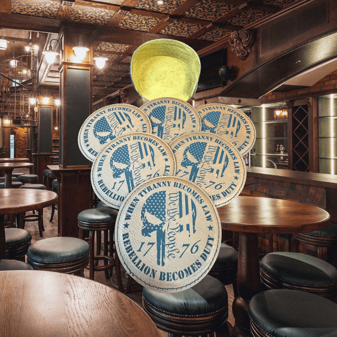 When Tyranny Becomes Law, Rebellion Becomes Duty Punisher Coasters - Trident LaserWorks