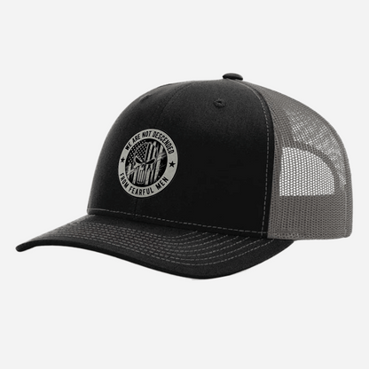 We Are Not Descended From Fearful Men Leatherette Patch Hat