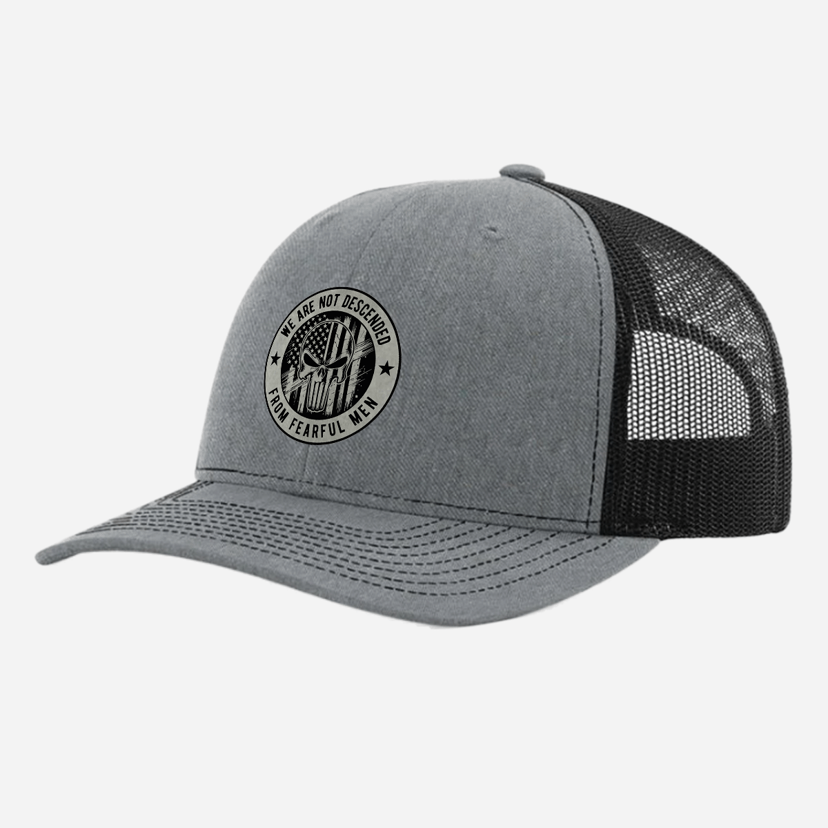 We Are Not Descended From Fearful Men Leatherette Patch Hat